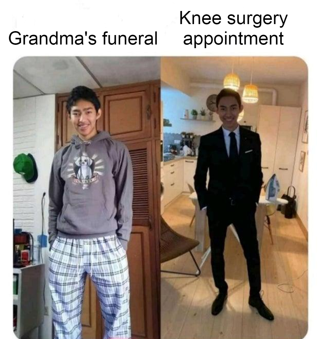 knee surgery memes