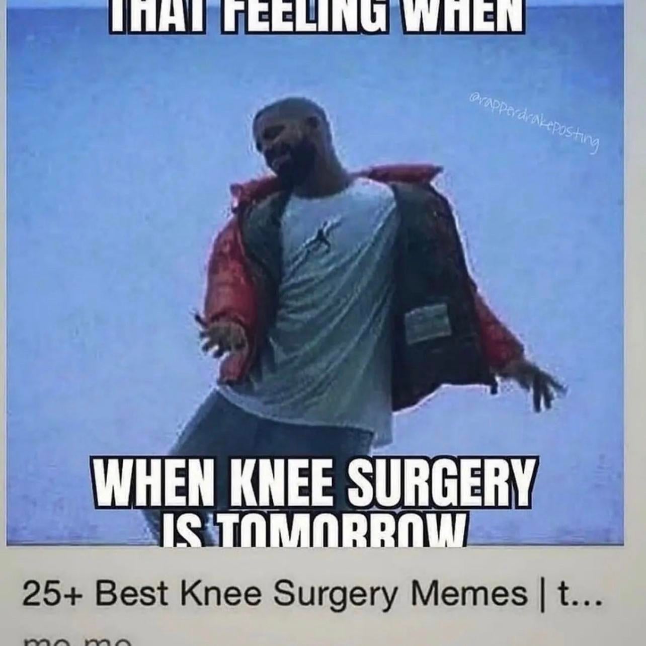 knee surgery memes